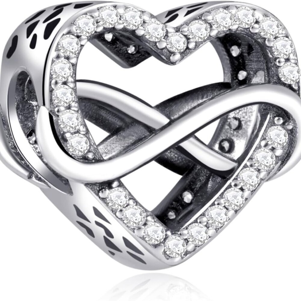 Silver Charms for Bracelets S925 Love Heart Mom Birthday Dangle for Women Bracel